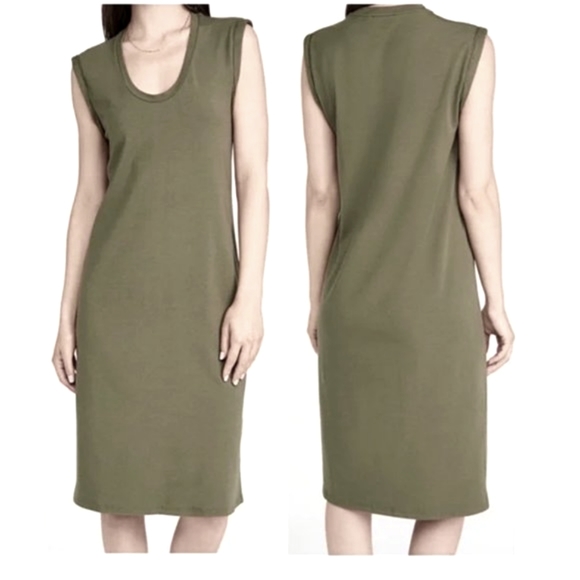 Theory Dresses & Skirts - NWOT Theory Bonsai Cuff Scoop Midi Dress Size Small